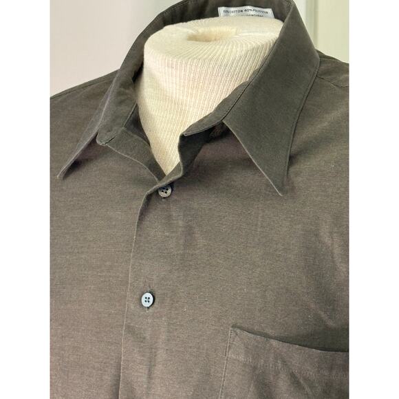 Geoffrey Beene Dark Gray Dress Shirt - Size 34/35, Wrinkle-Free - Picture 1 of 7